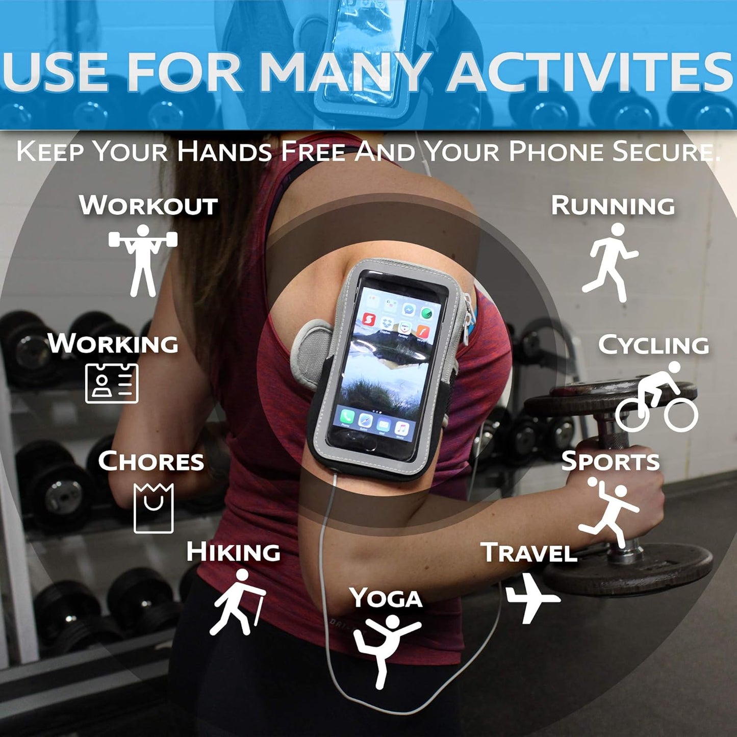 Universelle Sport-Handyhalterung fürs Handgelenk – Touchscreen-freundliche Armbefestigung