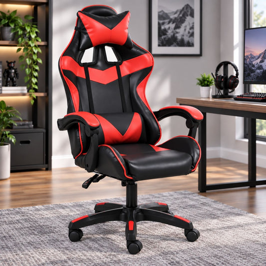 Insma Czarnoczerwony Ergonomiczny Fotel dla Graczy