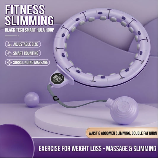 Blux fitness hula-hop modelujące sylwetkę – grawitacyjne, obciążone, regulowane do 110 cm