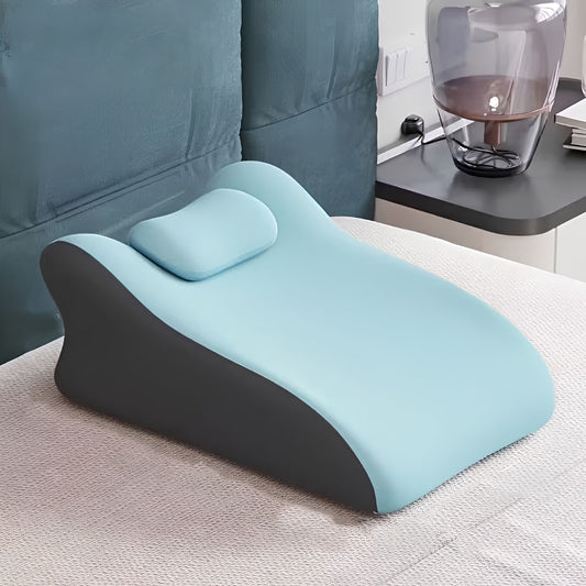 Blux Bequeme Memory-Schaum Ruhepolster Zum Bauchschlafen – 42×60×23 cm - Hellblau