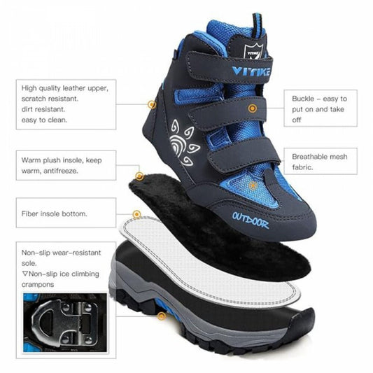 ASHION Buty Zimowe Granatowo-Czarne