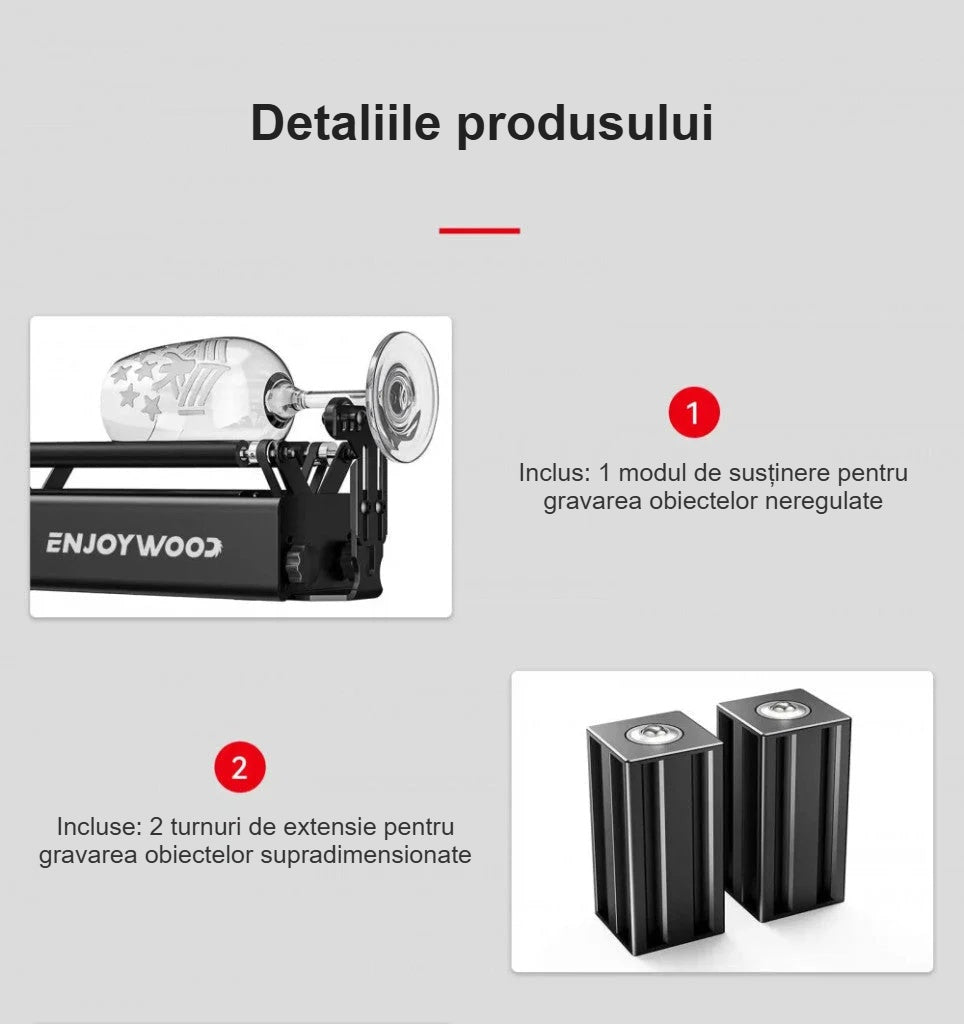 Modulul de susținere și suportul auxiliar ale axului rotativ