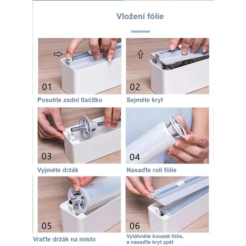 Vložení fólie do řezačky krok za krokem