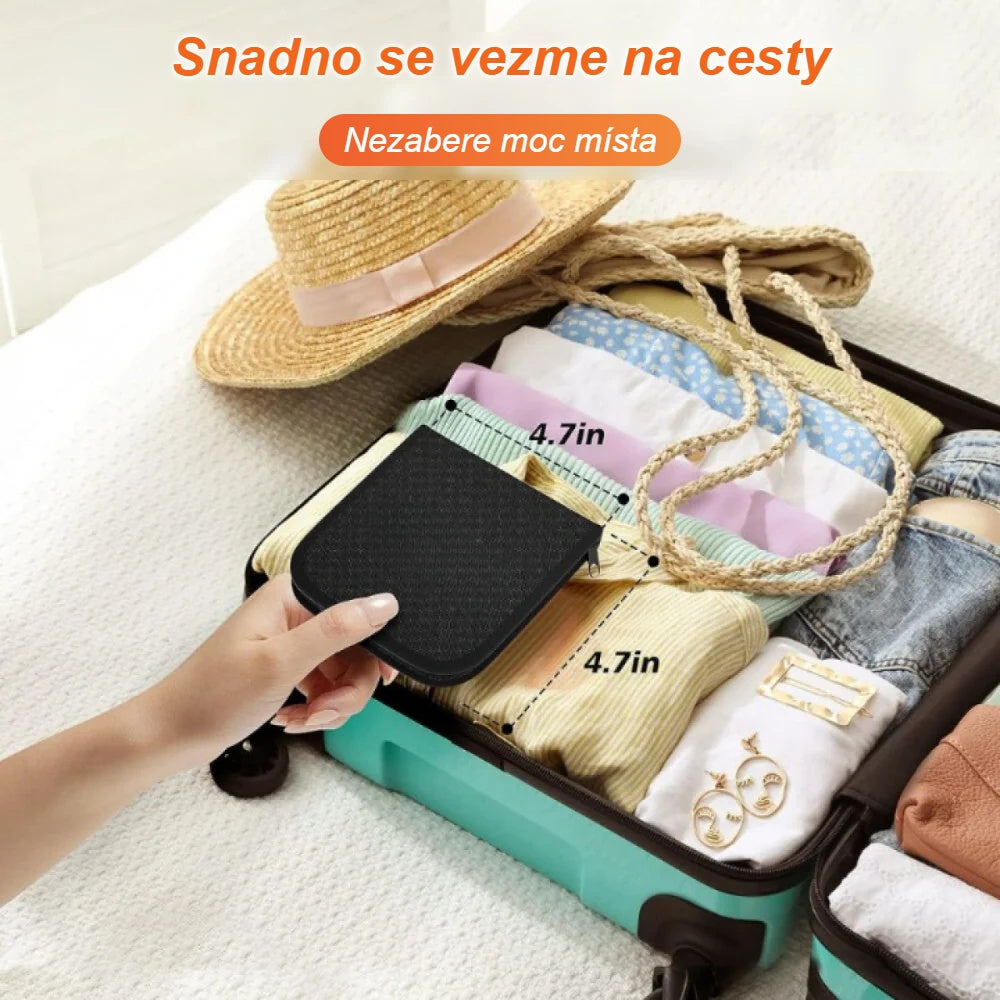 Mini šicí sada v kufru, zabere málo místa