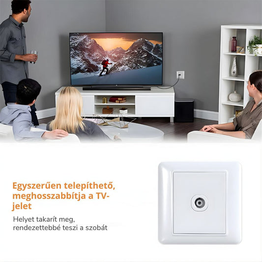 Tesmart Kabel Koaksjalny TV/SAT RG59 – 75 Ohm z Pozłacanym Złączem