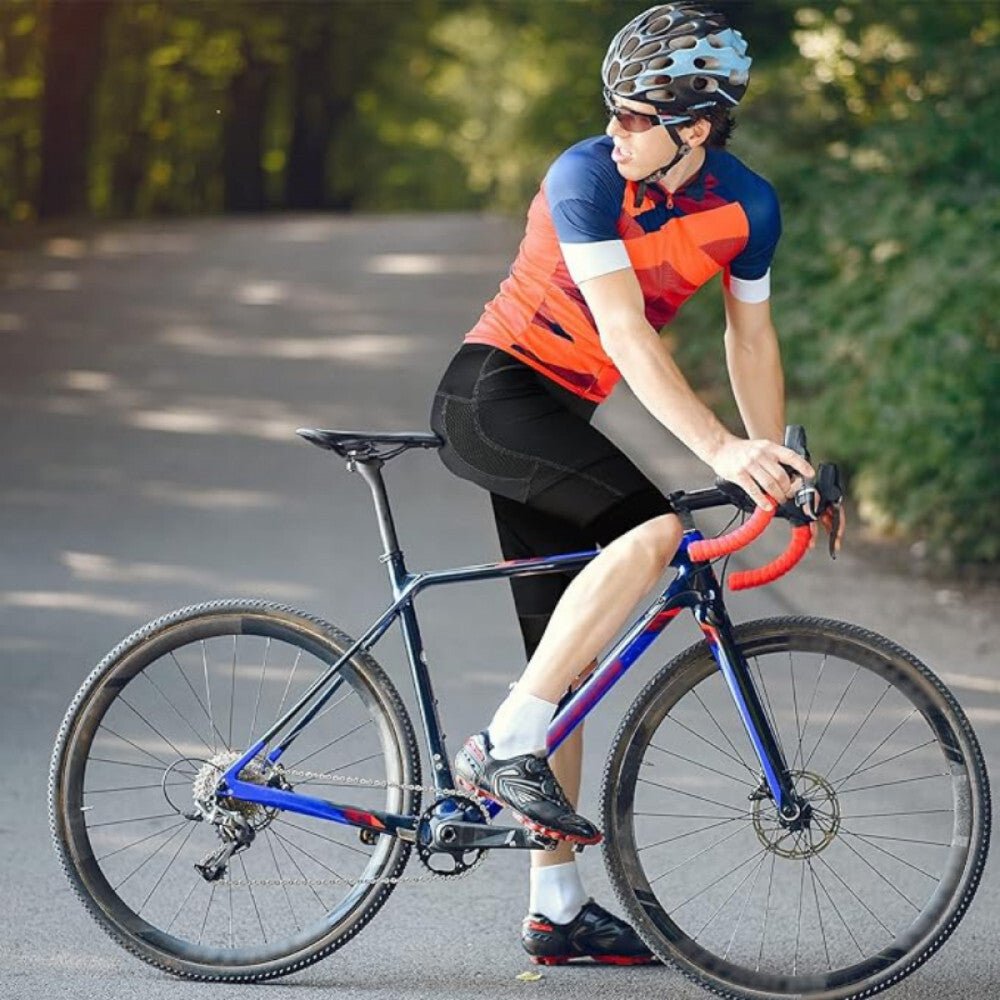 JIKKO 4D Herren Fahrrad- und Radsporthose mit Gepolstertem Sitzbereich