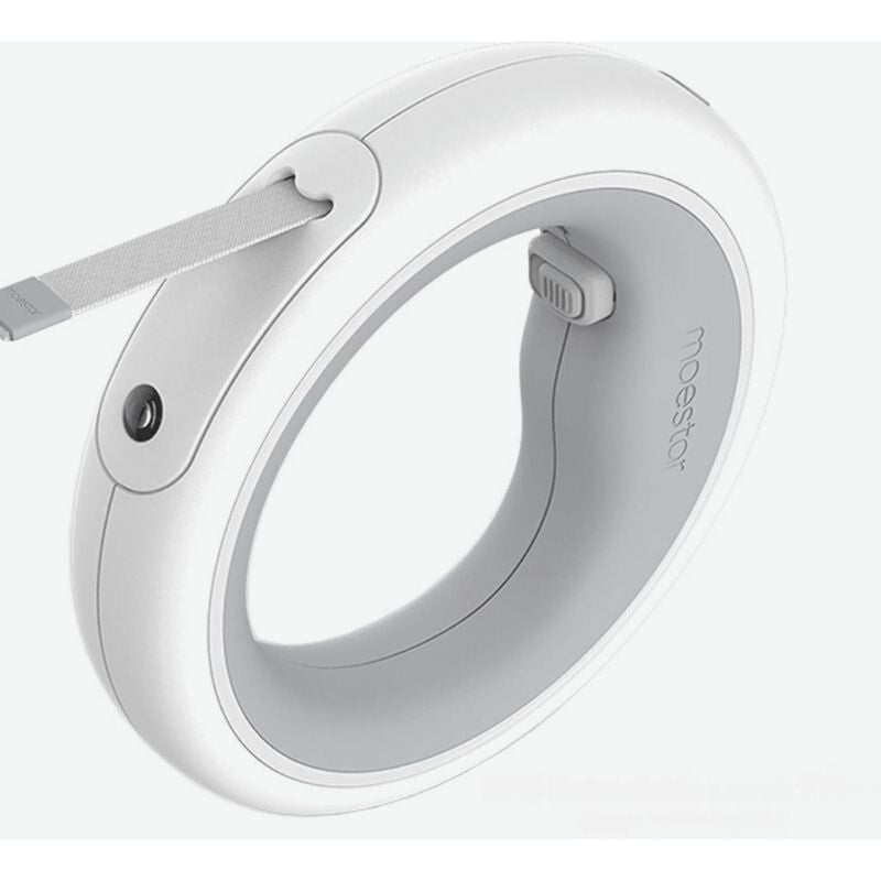 Moestar 2 Plus Ausziehbare Hundeleine - 3 m, Mit LED-Licht, Rosa-Weiß, Ergonomischer Griff