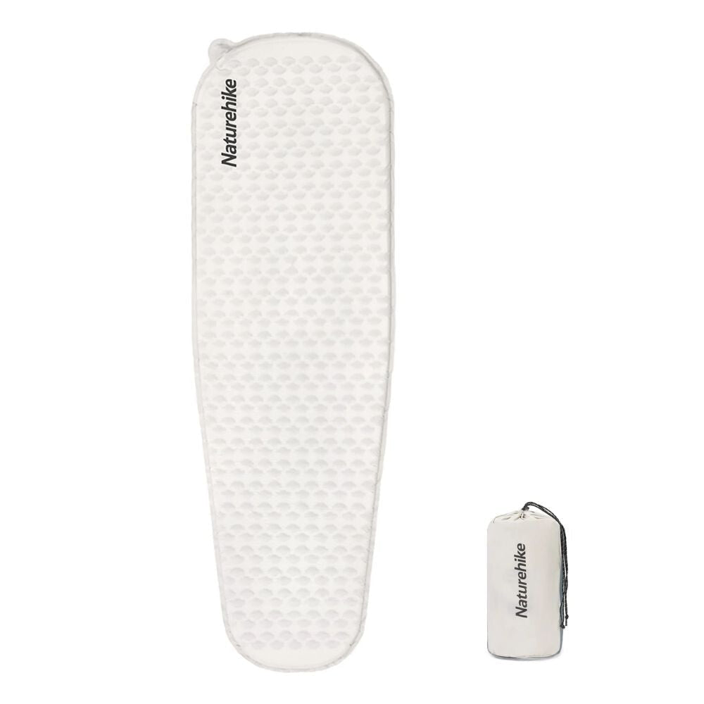 Naturehike Лесно надуваем къмпинг дюшек – дебелина 3,5 cm, ултралек (490 g), форма мумия, сиво-син