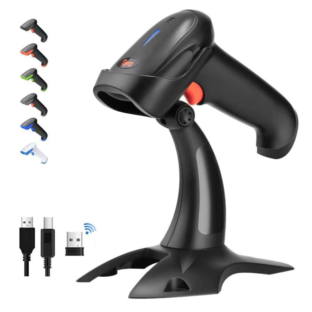Tera HW0002-Z Kabelloser 1D/2D/QR Barcode-Scanner mit Ständer