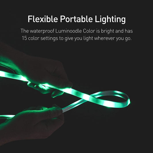 Luminoodle Color RGB Przenośna Taśma LED – Wodoodświetlone Oświetlenie Zewnętrzne z Pilotem