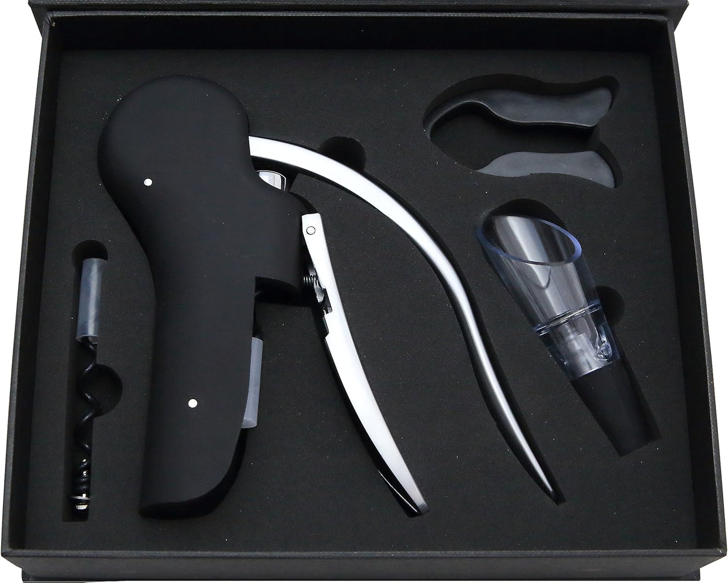 Premium Korkenzieher-Set – Hasen-Typ Weinöffner, Folienabschneider, Ausgießer, Ersatzspirale