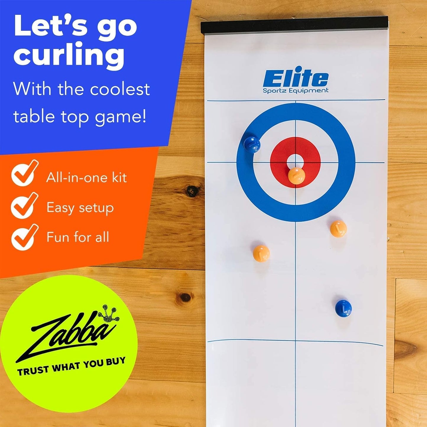 Tisch-Curling- und Shuffleboard-Spiel – Tragbares Familienspiel für Kinder und Erwachsene