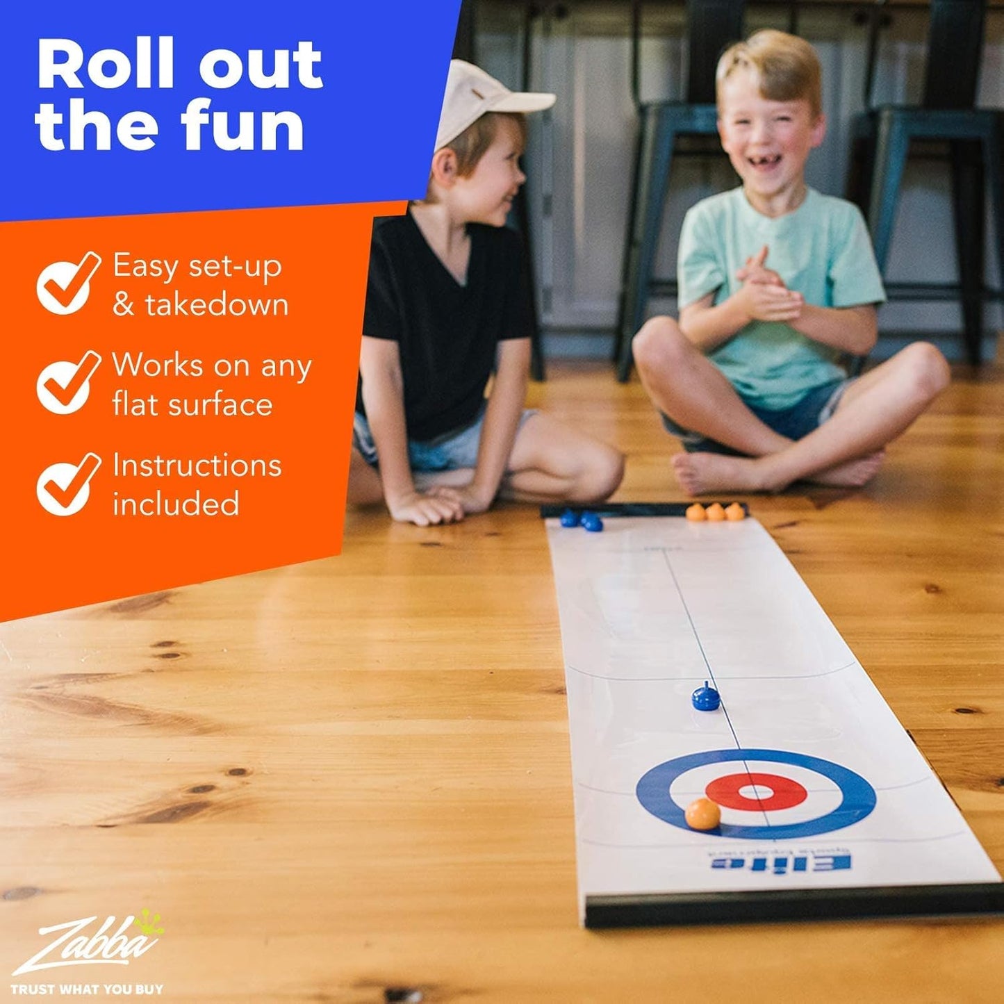 Tisch-Curling- und Shuffleboard-Spiel – Tragbares Familienspiel für Kinder und Erwachsene