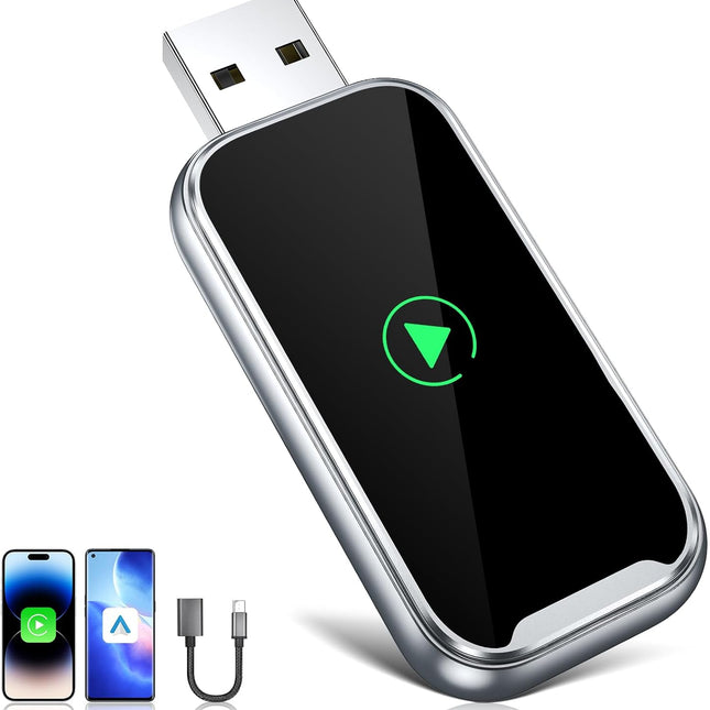 2 az 1-ben Wireless CarPlay és Android Auto Adapter – Vezeték nélküli autós kapcsolat egyszerűen