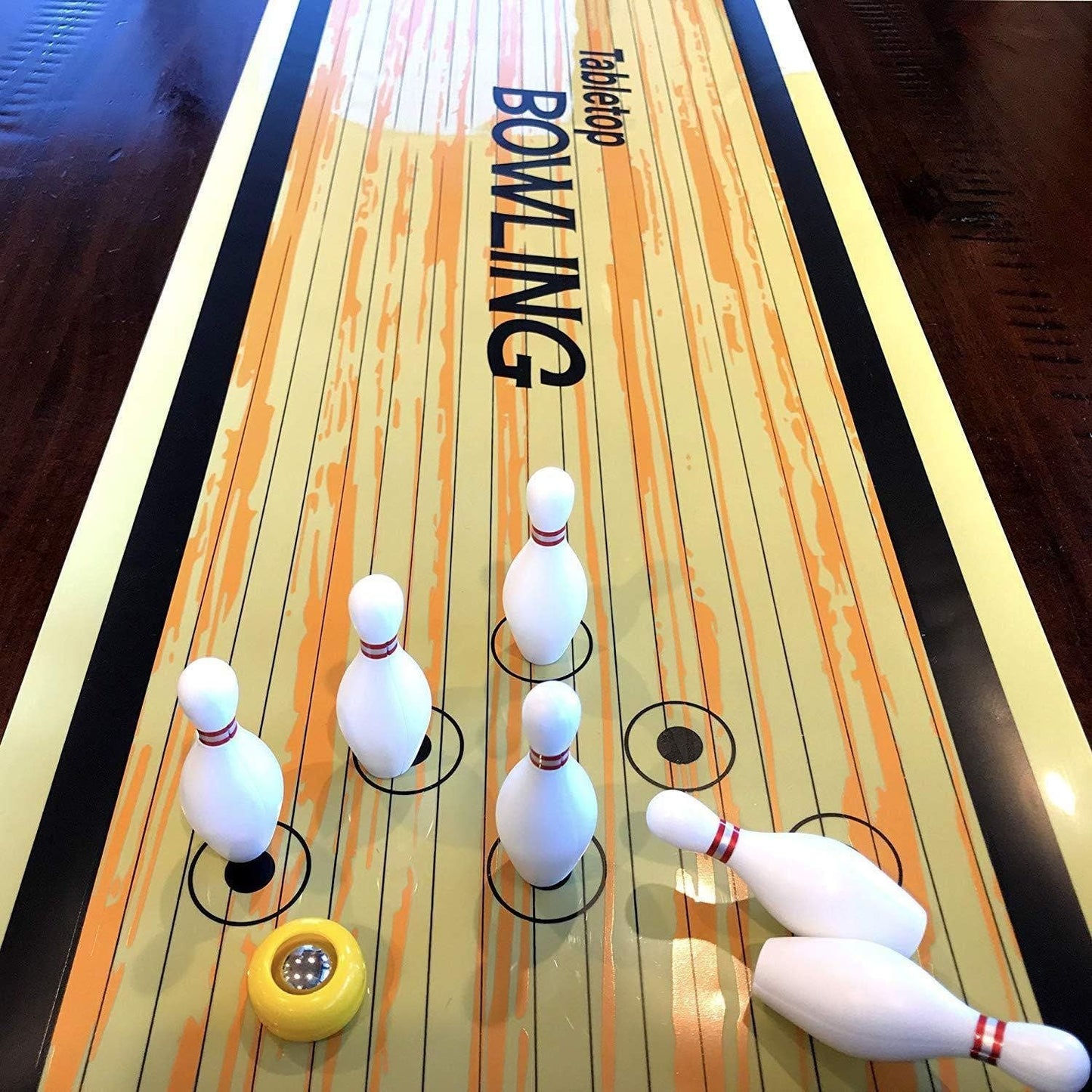 Tisch-Bowling-Spiel – Tragbares Familienspiel für Kinder und Erwachsene mit extra großer Spielfläche