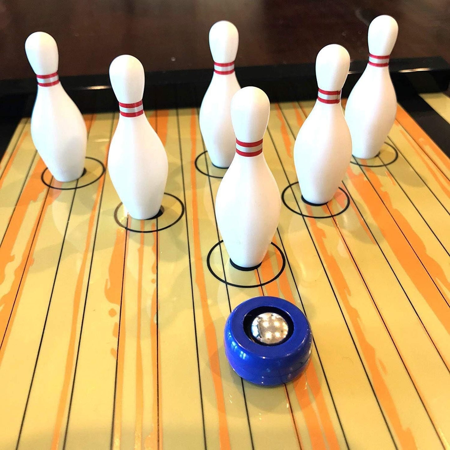 Tisch-Bowling-Spiel – Tragbares Familienspiel für Kinder und Erwachsene mit extra großer Spielfläche
