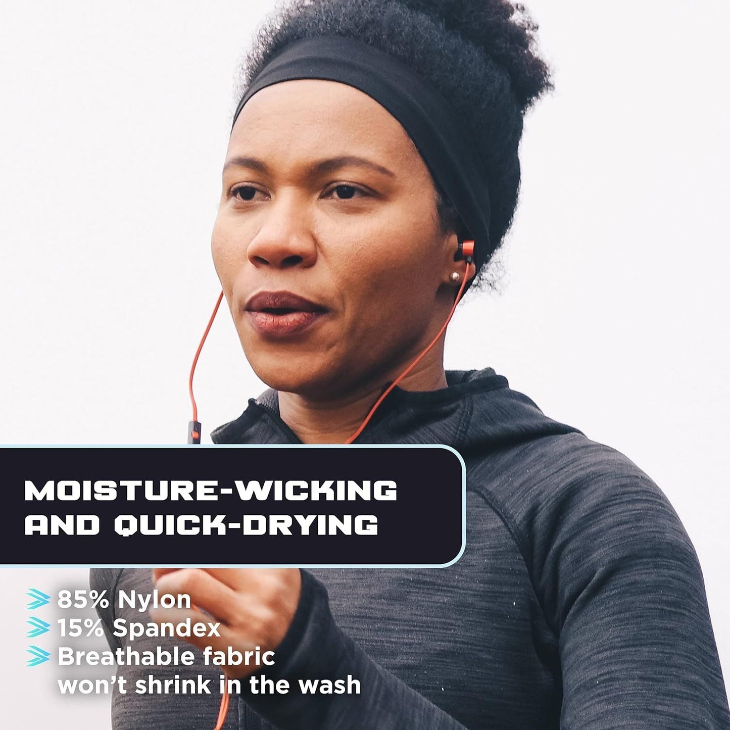 E Tronic Edge Premium Sport Stirnband – Rutschfestes und schweißabsorbierendes Laufstirnband fürs Training