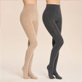 Yulaxiuan Damenstrumpfhose - 2 Stück Set, Beige und Grau, Dick und Bequem (120 DEN)