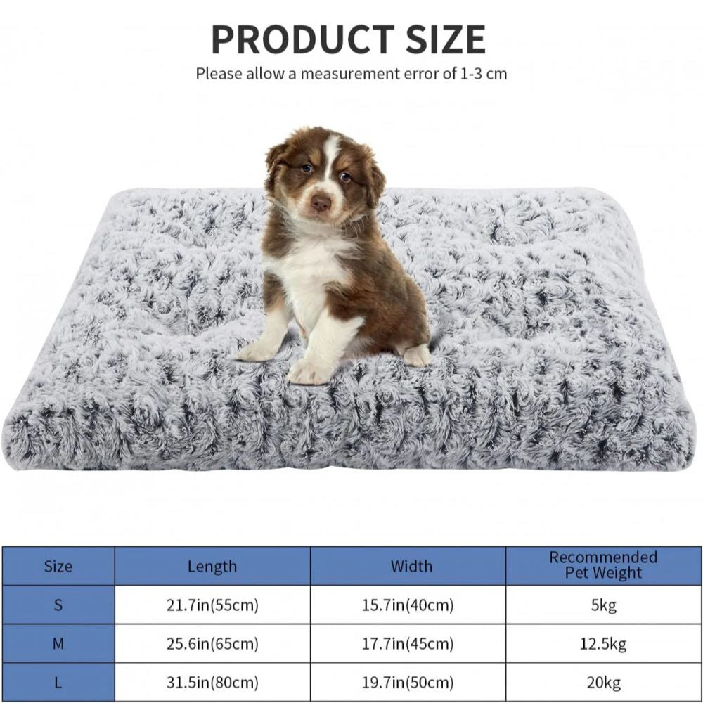 TEFOMATE Kurzhaar Plüsch Hundebett M (Grau)