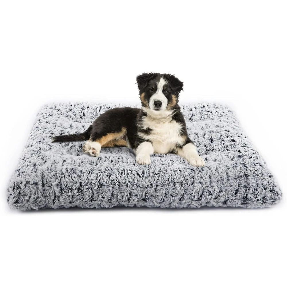 TEFOMATE Kurzhaar Plüsch Hundebett M (Grau)