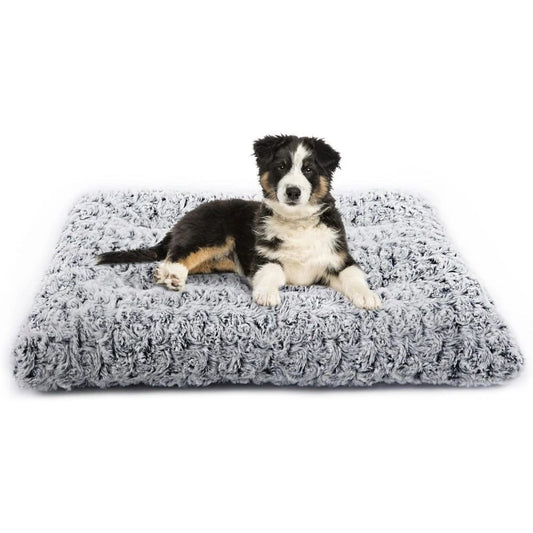 TEFOMATE Kurzhaar Plüsch Hundebett M (Grau)