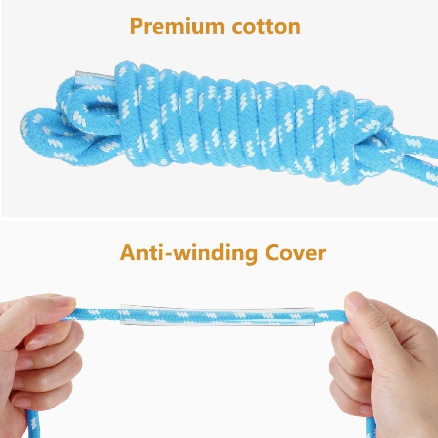 Hianjoo Kinder Springseil 2er-Set (Blau-Grün)