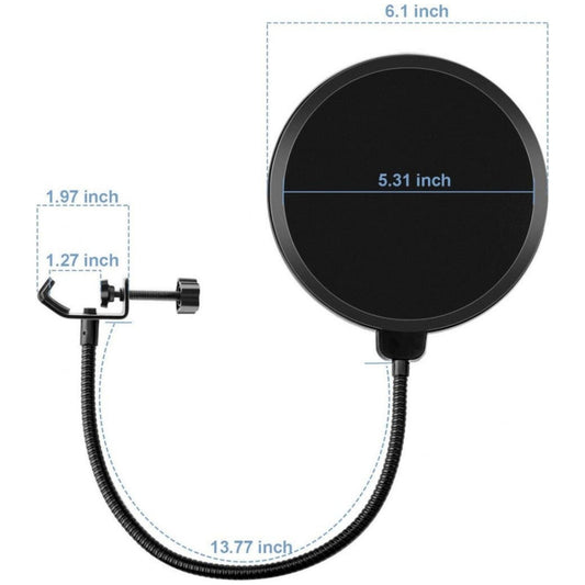 Filtr przeciwwietrzny do mikrofonu Blue Yeti i innych mikrofonów - filtr tłumiący szumy