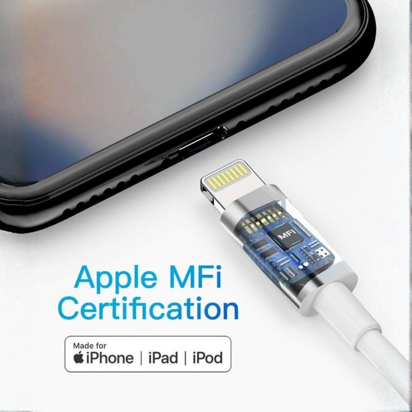 iPhone Ladegerät Set (5 Stück) - Blitzkabel und Adapter, Weiß