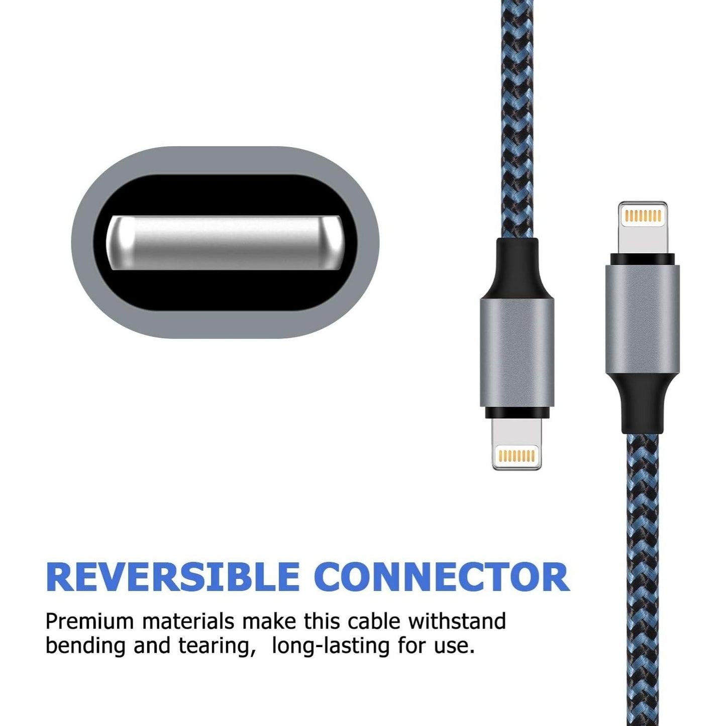 Apple MFi Zertifizierter iPhone Ladegerät - Weißes Lightning Kabel Set (1 m, 3×2 m, 3 m) Schnellladung