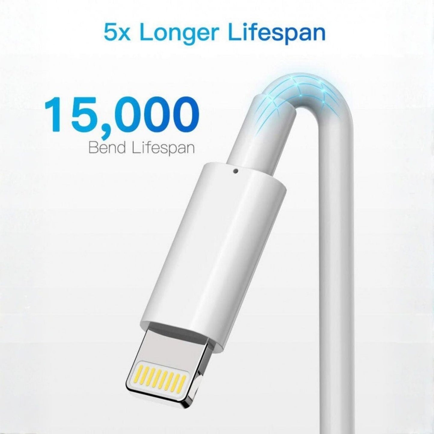 Apple MFi Zertifizierter iPhone Ladekabel - Lightning - USB, 3m, Weiß