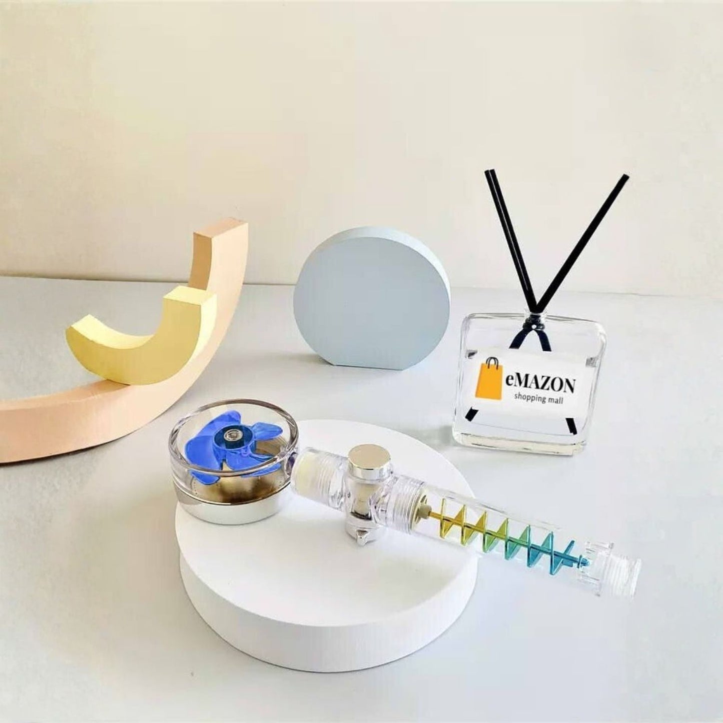 Blux Doppelpropeller Wellness Duschkopf – Wassersparend, mit Drehkopf, mit Filtereinsatz