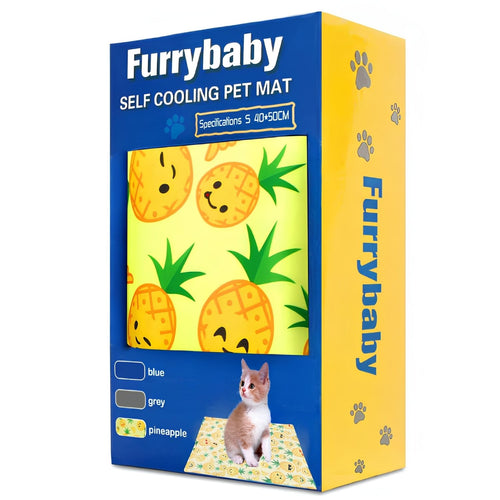 Furrybaby Охлаждащ матрак с ананасов десен за малки животни - хладилно легло