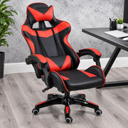 Insma Schwarz-Roter Ergonomischer Spielstuhl