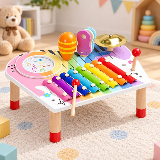 Set de instrumente muzicale BeebeeRun pentru copii - Set de jocuri muzicale cu 8 piese