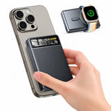 Mágneses power bank 10000 mAh, MagSafe-kompatibilis – Apple Watch töltővel, 20 W USB-C, Kpon KH70