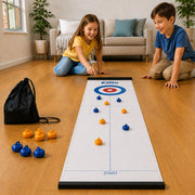 Joc de Curling de Masă și Shuffleboard – Joc de Familie Portabil pentru Copii și Adulți