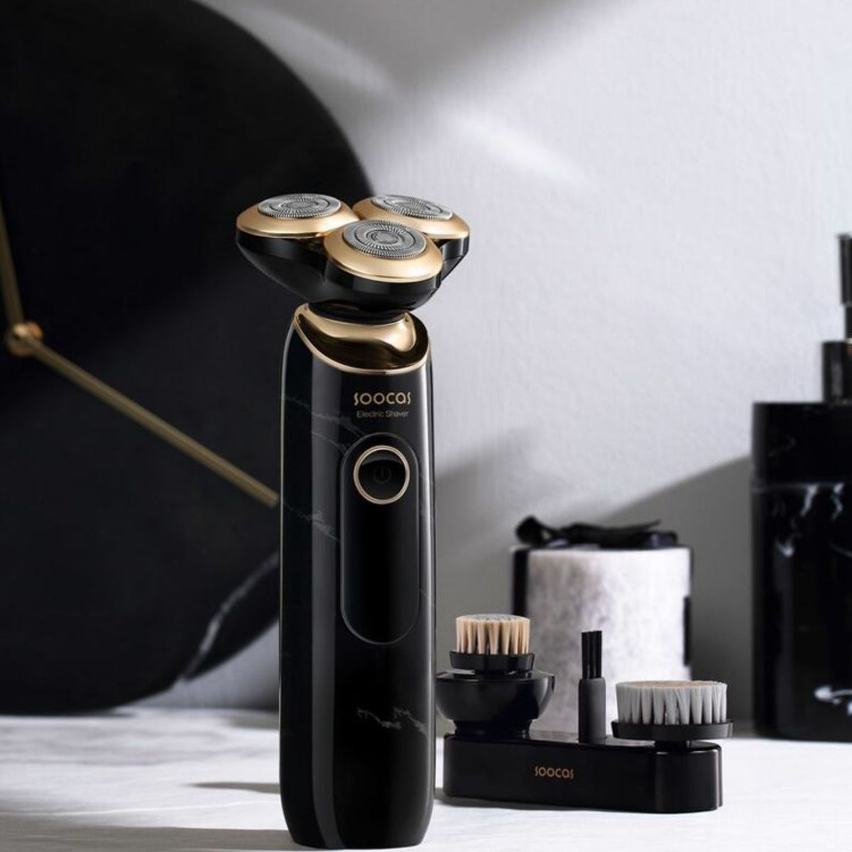 Soocas S32 Negru Aparat Electric de Tuns Bărbierit cu Accesorii pentru Curățarea Pielii