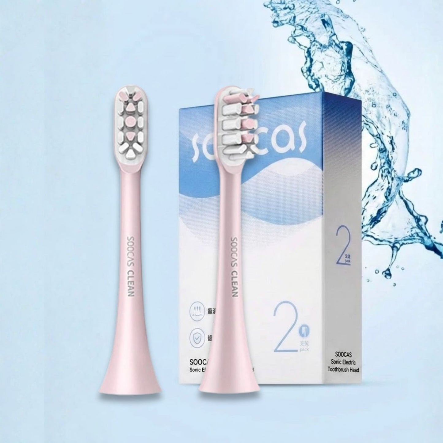 Soocas X3 Pro / X3U / V1 / BH01 Schallzahnbürsten Ersatzköpfe – 2 Stück