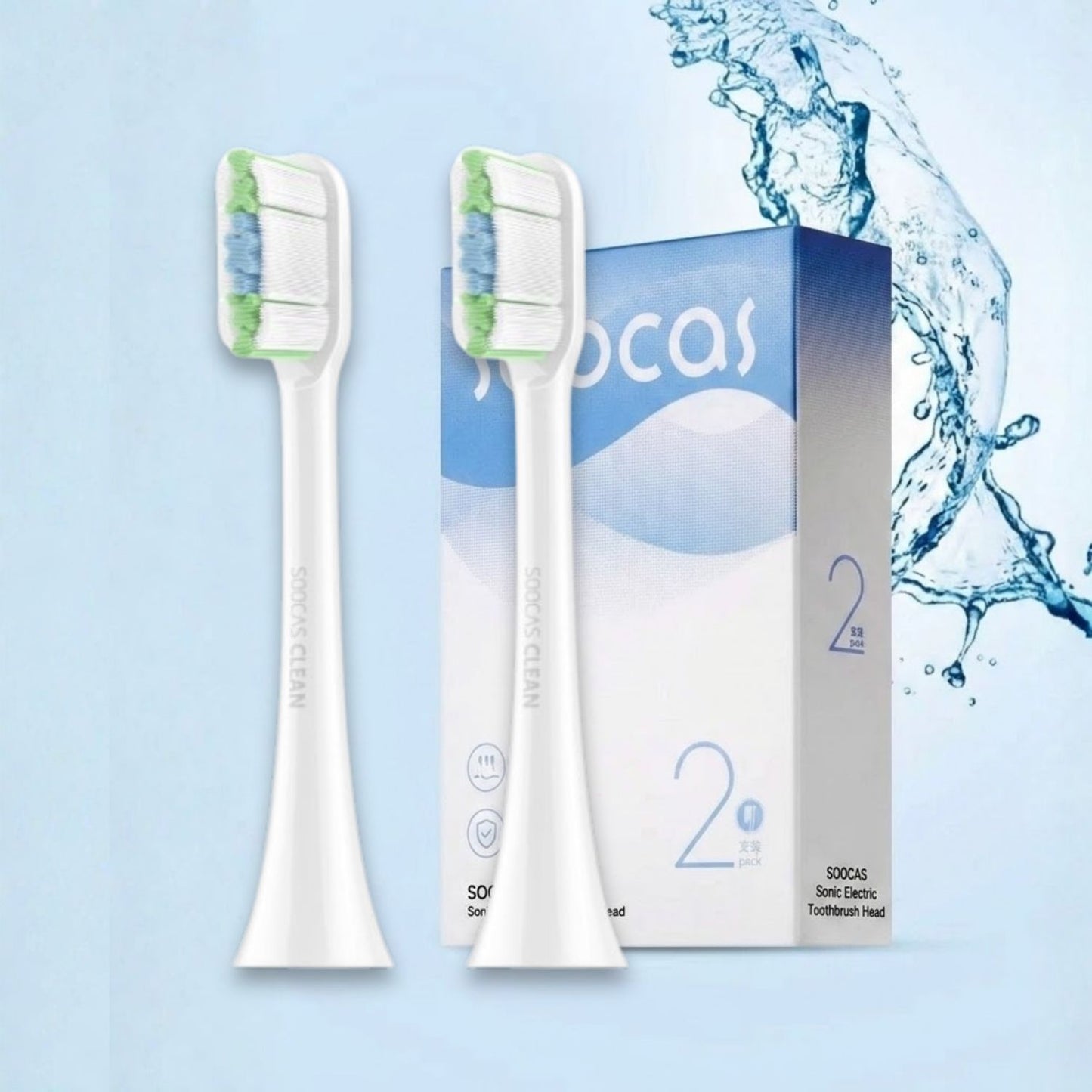 Soocas X3 Pro / X3U / V1 / BH01 Schallzahnbürsten Ersatzköpfe – 2 Stück