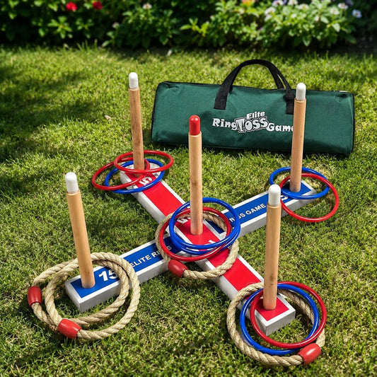 Ringwurf Geschicklichkeitsspiel – Tragbares Garten- und Familienspiel für Kinder und Erwachsene