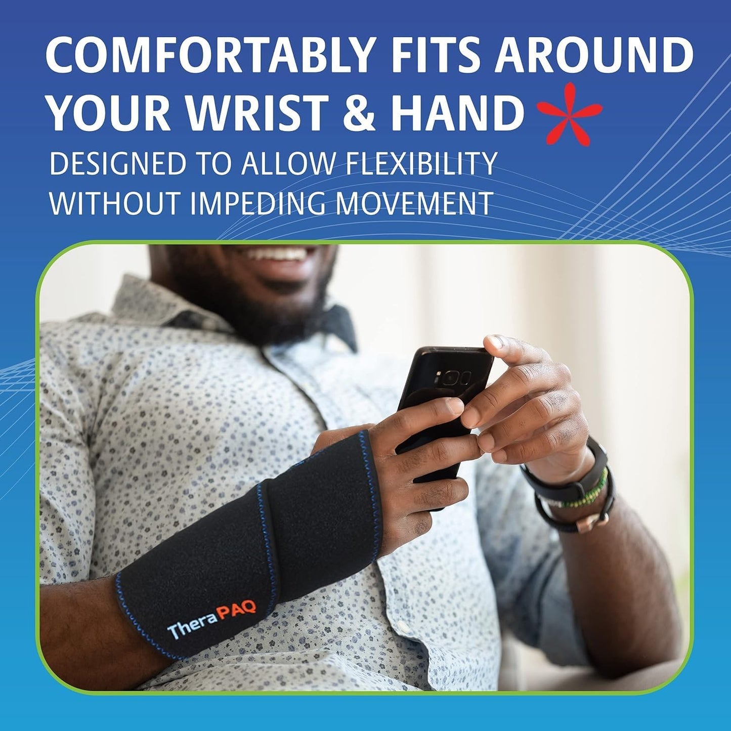 Handgelenkstütze und Kompressionsbandage mit wiederverwendbarem Kalt-Warm-Gelpad