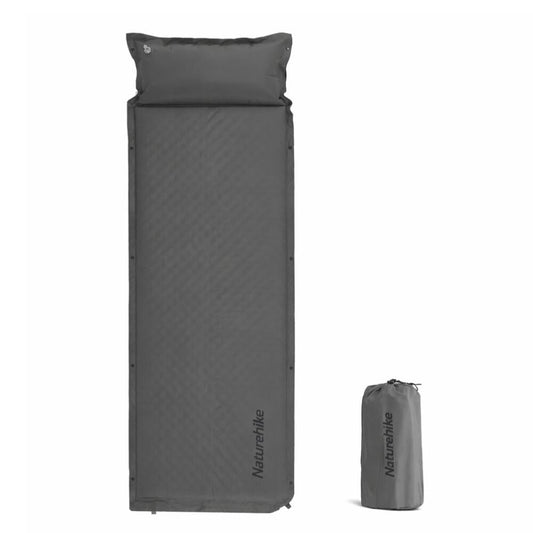 Saltea de camping Naturehike ușor de umflat cu pernă integrată – 6 cm grosime, conectabilă