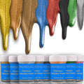Metallisches Acrylfarben-Set (8x20 ml) – Metallic-Farben für Holz, Metall, Glas und Leinwand