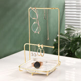 Tisch-Schmuckständer 16,5x28cm 2 Stück (Gold-Weiß)