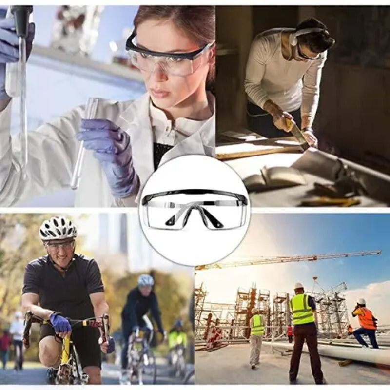 Arbeitsschutzbrillenset – 10 Stück, Durchsichtig, Kratzfeste Schutzbrille