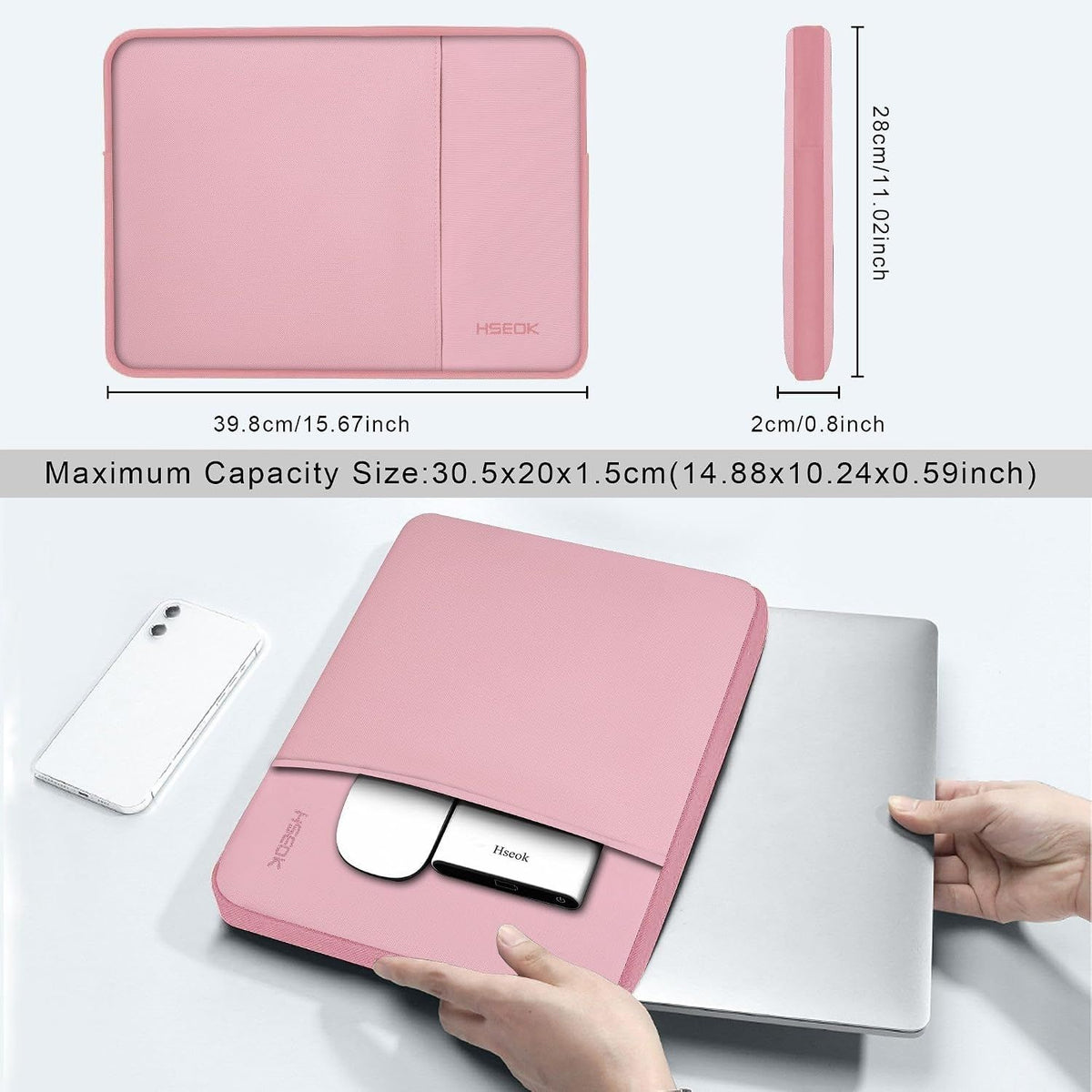 Torba na laptopa Hseok (Różowy)