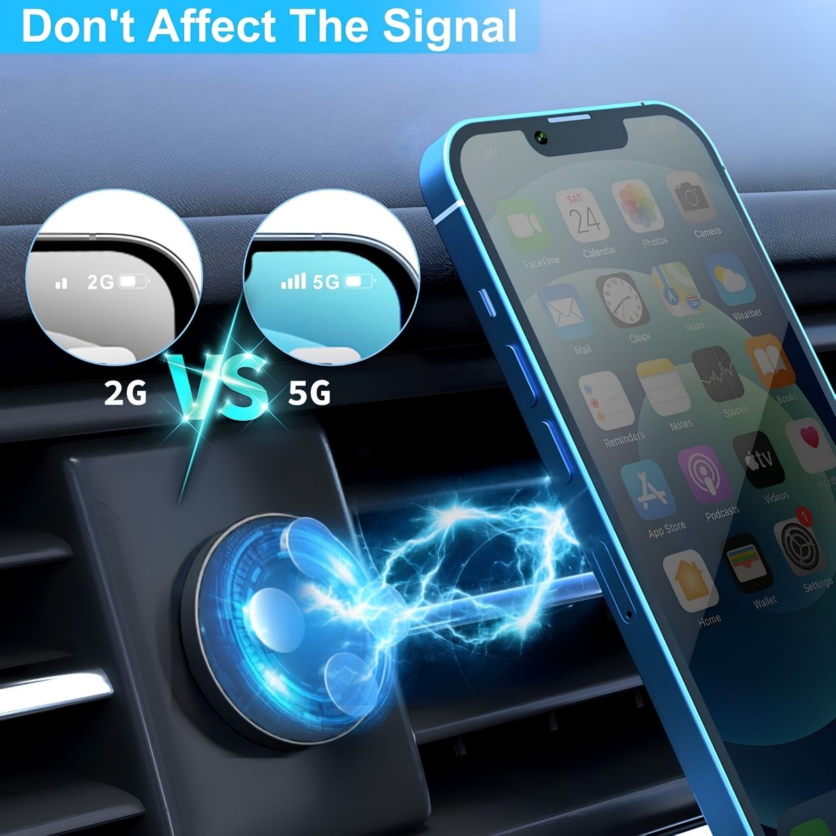 MOSUO Universelle Magnetische Telefonhalterung – Auto- und Tischhalterung