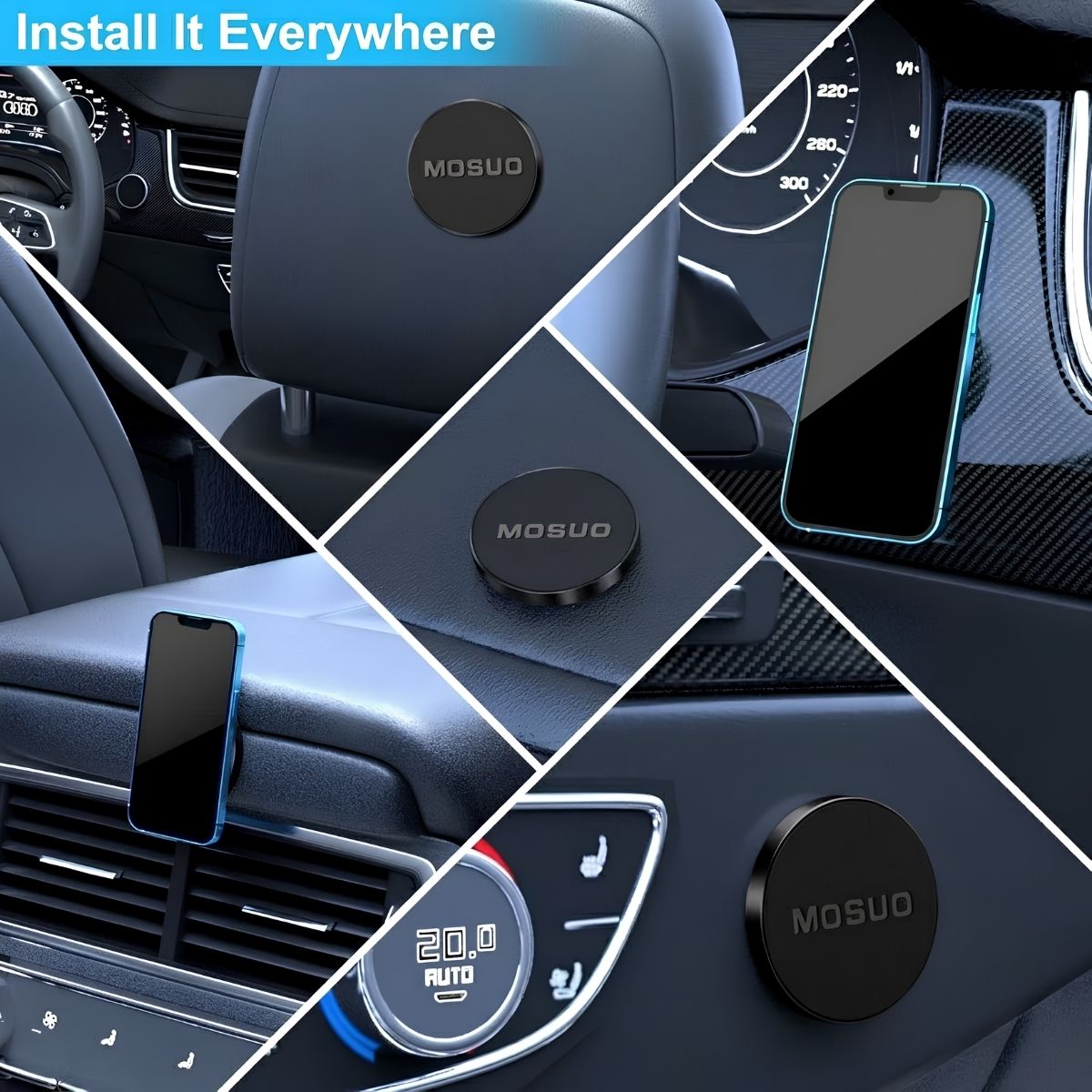 MOSUO Universelle Magnetische Telefonhalterung – Auto- und Tischhalterung