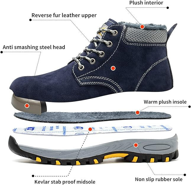 SROTER Stahlverstärkte Stiefel Blau