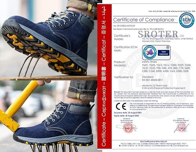 SROTER Stahlverstärkte Stiefel Blau